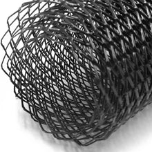 uxcell 40x13 Inch Car Grille Mesh Aluminum Alloy Sheet Grid Universal Bumper Rhombic Hole 10x20mm Black