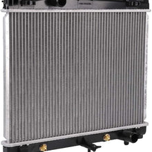 ECCPP Auto Parts Plastic Aluminum Replacement Radiator for 2006-2013 Toyota Yaris 1.5L CU2890 TO3010306,2890
