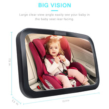 Shynerk Baby Car Mirror, Safety Car Seat Mirror for Rear Facing Infant with Wide Crystal Clear View, Shatterproof, Fully Assembled, Crash Tested and Certified