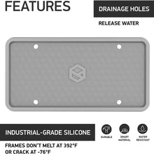 Rightcar Solutions Flawless Silicone License Plate Frame - Rust-Proof. Rattle-Proof. Weather-Proof. - Black