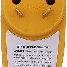 55310 Adapter Circuit Analyzer with Integrated Surge Protection,30 Amp Male to 30 Amp Female Wiring RV Trailer,with Indicator Lights