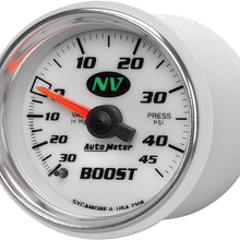 Auto Meter 7308 NV 2-1/16" 30 in. Hg/45 PSI Mechanical Vacuum/Boost Gauge