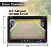Pyle Backup Rear View Car Camera Screen Monitor System - Parking & Reverse Safety Distance Scale Lines, Waterproof, Night Vision, 170° View Angle, 7
