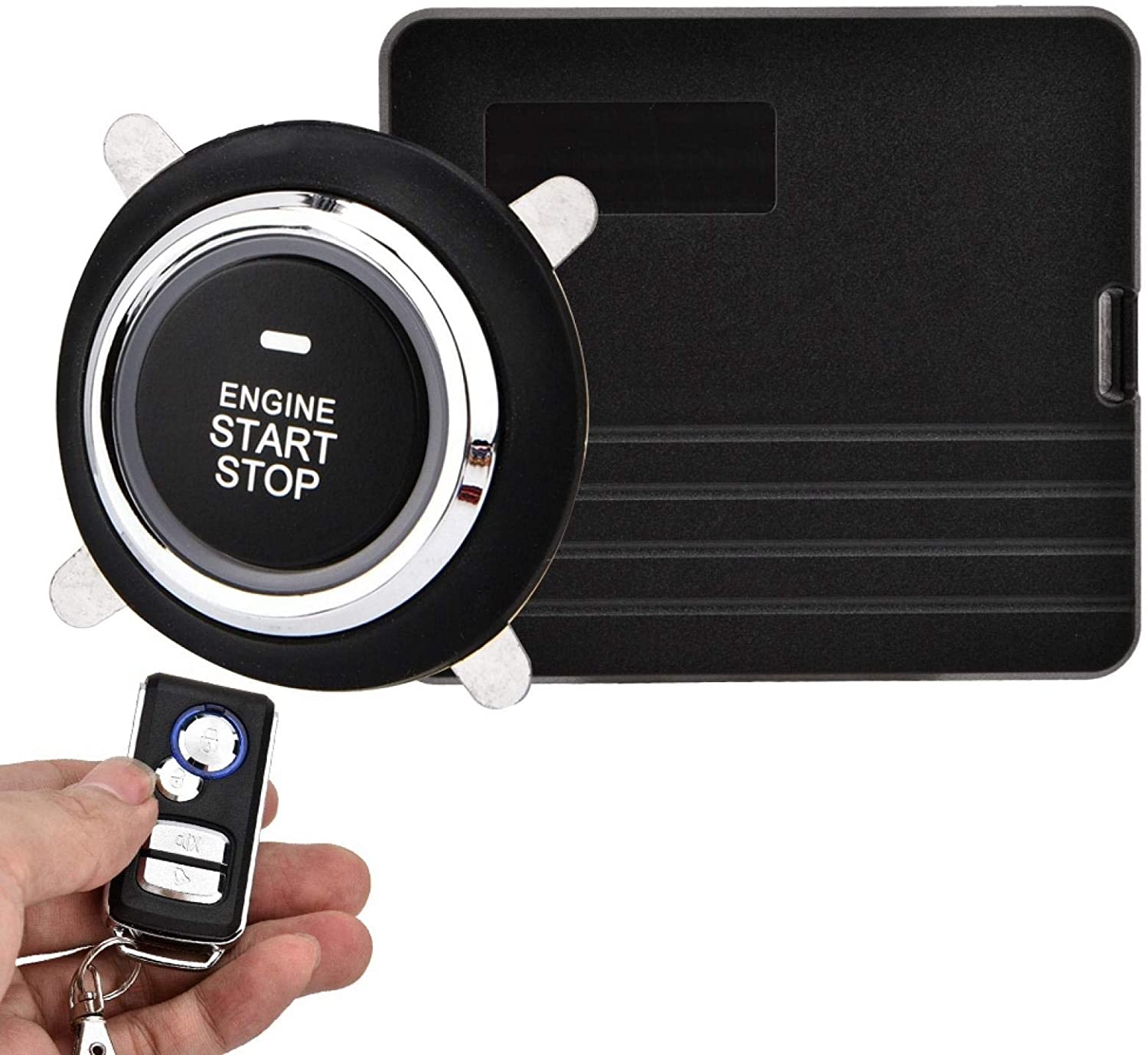 DAUERHAFT Remote Control Switch Door Silent Anti-Theft Car Security System Car Locking System Vibration Alarm for Pickup Truck for 12V Car for Van(with No. 6 Key)