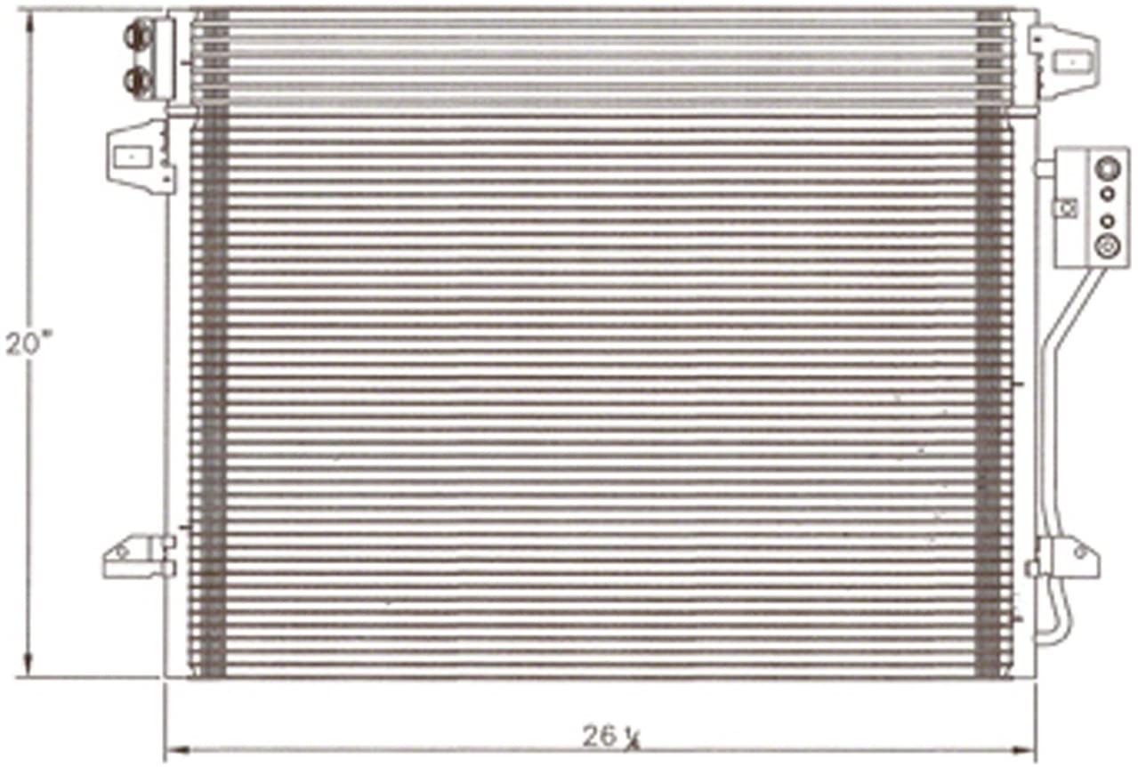 OE Replacement A/C Condenser DODGE CARAVAN 2008-2015 (Partslink CH3030231)