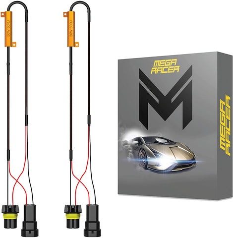 Mega Racer 9005 50w Load Resistor 6ohm Hyper Flash Turn Signal Headlight Resistor Headlight Resistors Turn Signal Led Error Canceller 9005 Load Resistor Led Headlight Resistor Canbus Resistor