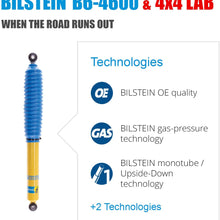 Bilstein B6 4600 Series 2 Front Shocks Kit for Jeep Commander Overland '07-'09 Ride Monotube replacement Gas Charged Shock absorbers part number 24-186797