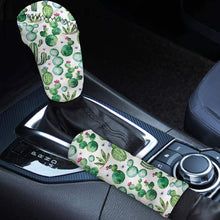 TOADDMOS Colorful Paw Print Gear Shift Konb Cover & Handbrake Cover Puppy Footprints Car Accessories for Dog Lover Universal 2pcs/Set(Black