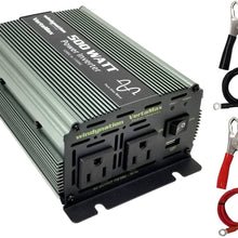 VertaMax Pure SINE Wave 500 Watt (1000W Surge) 12V Power Inverter DC to AC Power - Solar, RV, Car, Off Grid