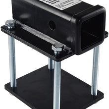 TOPTOW RV Bumper Hitch Receiver 63801 for 4 inch to 4.5 inch Beams, 2 inch Receiver Opening, Fits for Bike Racks, Cargo Carriers Camper-on