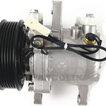 PANGOLIN 3P999-00620 SVO7E 6 GROOVE A/C Compressor Air Conditioning Compressor with Clutch Assy for Kubota M135GX GXDTC M136 SV07E Spare Parts, 3 Month Warranty