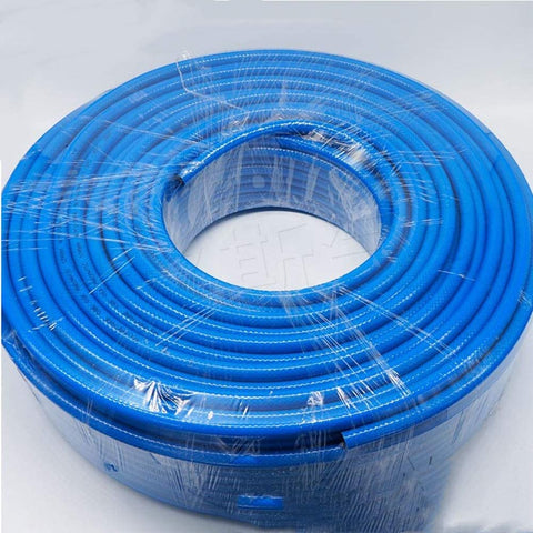 Beufee Air Hose Pipe Tube Polyurethane PU High Pressure Clip Yarn Wrapping for Air Compressor,328Ft,Blue,Red