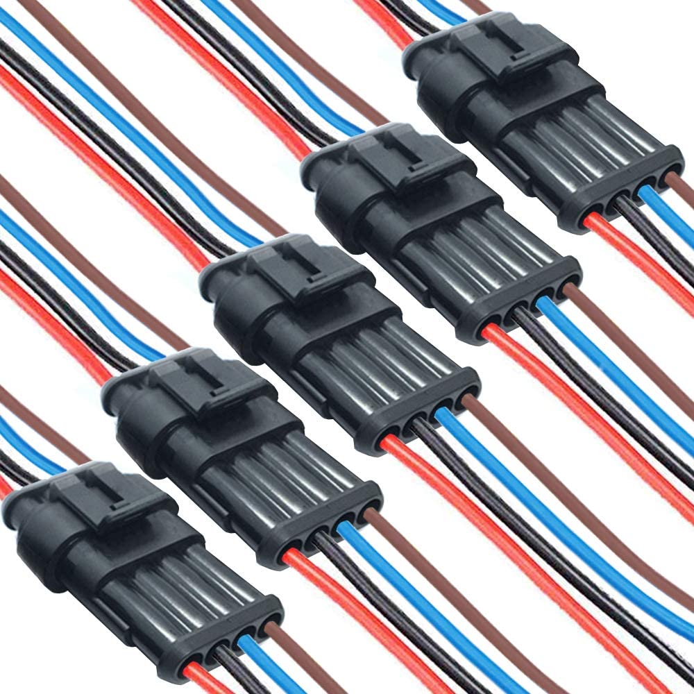 dstfuy 2 Wire Connectors, 16AWG Way Car Auto Electrical Connectors for Truck, Boat,and Other Wire Connections.(5 Pack 2Pin Connector)