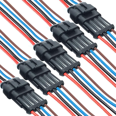 dstfuy 2 Wire Connectors, 16AWG Way Car Auto Electrical Connectors for Truck, Boat,and Other Wire Connections.(5 Pack 2Pin Connector)