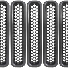 u-Box 7pcs TJ Grille Insert Clip-in Honeycomb Front Mesh Guard for 1997 1998 1999 2000 2001 2002 2003 2004 2005 2006 Jeep TJ Wrangler Sport, Rubicon, X, TJ Rubicon Unlimited and TJ Wrangler Unlimited
