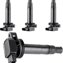 SCITOO 100% New 4pcs Ignition Coil Set Compatible with Scio-n xA/xB Toyot-a Echo/Prius/Prius C/Yaris 2000-2014 Automobiles Fit for OE: UF316 5C1293
