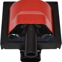 A-Team Performance EFI E-Core Ignition Coil Dual Connector Compatible with GM Chevy Chevrolet 1984-95 V6 V8 TBI SBC BBC Small Block Big Block - Red and Black