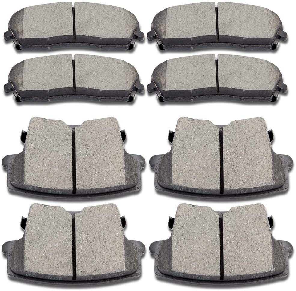 Ceramic Discs Brake Pads Kits,SCITOO 8pcs Disc Brakes Pads Set fit for 2005-2017 for Chrysler 300,2009-2017 for Dodge Challenger,2006-2017 for Dodge Charger,2005-2008 for Dodge Magnum