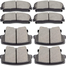 Ceramic Discs Brake Pads Kits,SCITOO 8pcs Disc Brakes Pads Set fit for 2005-2017 for Chrysler 300,2009-2017 for Dodge Challenger,2006-2017 for Dodge Charger,2005-2008 for Dodge Magnum