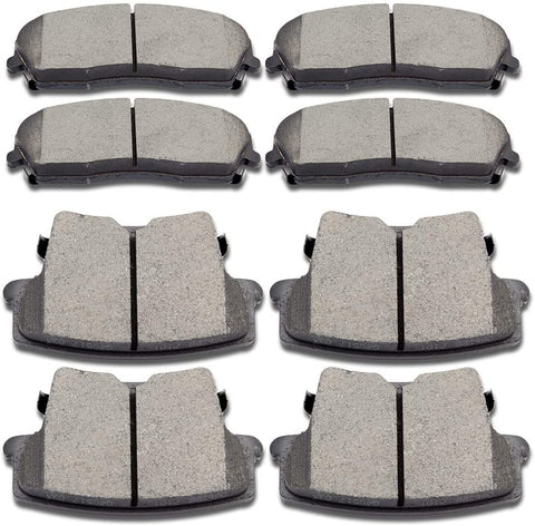 Ceramic Discs Brake Pads Kits,SCITOO 8pcs Disc Brakes Pads Set fit for 2005-2017 for Chrysler 300,2009-2017 for Dodge Challenger,2006-2017 for Dodge Charger,2005-2008 for Dodge Magnum
