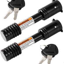 METOWARE Trailer Hitch Lock, 5/8" Diameter Lock Pin, with 4 Rubber O-Rings, Fits 2" Receiver Tubes, Class V Hitch Receivers (1 Pack)