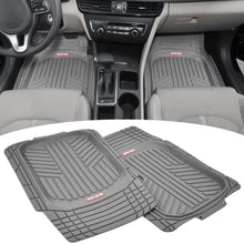 Motor Trend FlexTough Plus Black Rubber Car Floor Mats – All Weather Deep Dish Automotive Floor Mats, Heavy Duty Trim to Fit Design, Odorless Floor Mat Liners for Cars Truck Van SUV