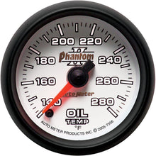 Auto Meter 7556 Phantom II 2-1/16" 140-280 F Full Sweep Electric Oil Temperature Gauge