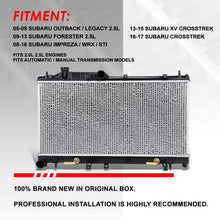 DPI 13092 OE Style Aluminum Core High Flow Radiator Replacement for 05-17 Subaru Outback/Legacy/Crosstrek AT/MT