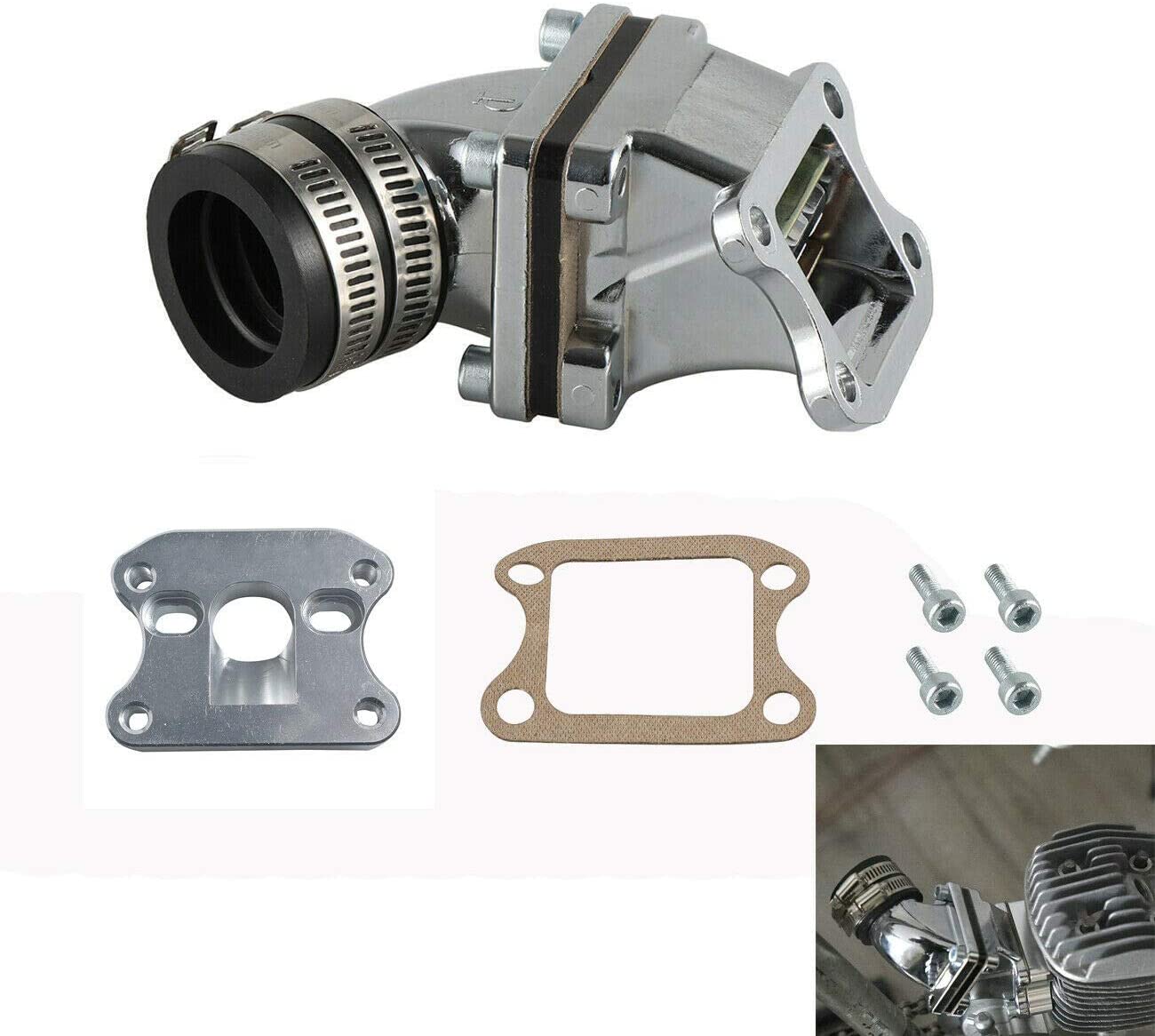 wenyu Dio Reed Valve Kit & Block For 66cc 80cc 2 Stroke Engine Gas Motorized Bicycle