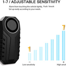 NineLeaf 1 Set Bike Alarm with Remote, Wireless Vibration Alarm Anti-Theft Burglar Security Alarm for Bike Motorcycle Car Scooter, 113db Super Loud and IP55 Waterproof, Volume Adjustable