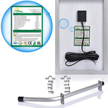 SUNER POWER 12V Waterproof Solar Battery Trickle Charger & Maintainer - 10 Watts Solar Panel Built-in Intelligent MPPT Solar Charge Controller + Tubular Mount Bracket + SAE Connection Cable Kits