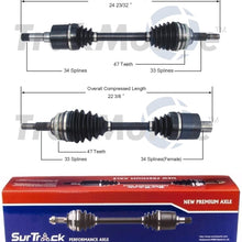 SurTrack Pair Set of 2 Front CV Axle Shafts For Saturn SC1 SC2 SL1 SW1 1.9l L4