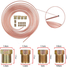 SHINEHOME 25 Ft. 3/16" Brake Line Tubing Coil Roll with Fittings Plugs Fuel Line Tube Coil Transmission Line Tube Coil