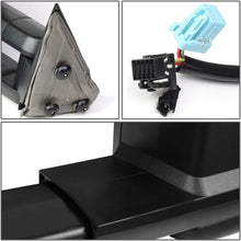 Pair Black Power Heated Amber LED Turn Signal Lights Tow Mirrors Replacement for Silverado Tahoe Sierra Yukon 03-07