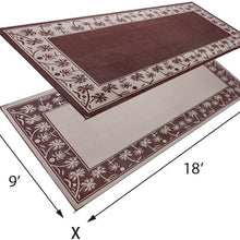 Reversible Mats 209187 Outdoor Patio / RV Camping Mat - Palm Tree (Brown/Beige, 9-Feet x 18-Feet)