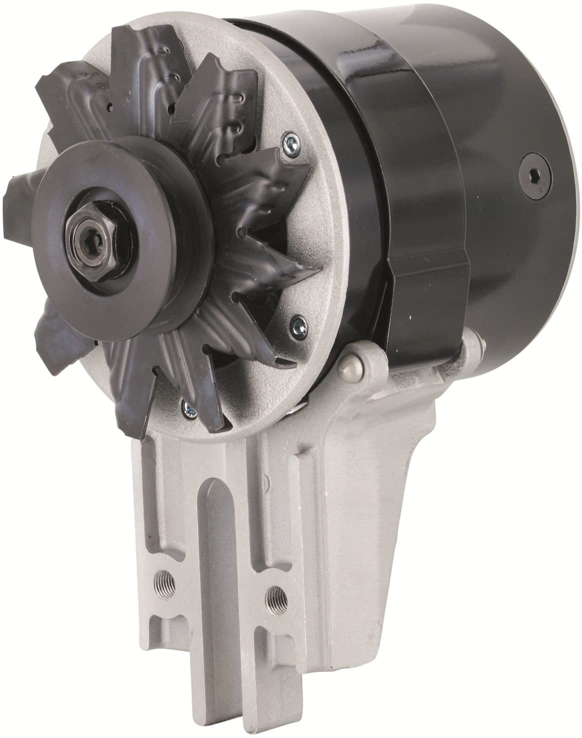 Powermaster 82023 Black Alternator (PowerGEN Flat Head Strap Mating '49-'53 90A 12V