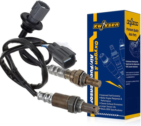 Kwiksen Heated 2Pcs Air Fuel Ratio O2 Oxygen Sensor 1 Sensor 2 Upstream Downstream 234-9041 234-4622 Replacement for RAV4 2.4L 2006 2007 2008