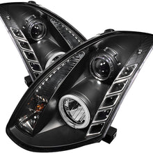 Spyder 5029874 Infiniti G35 03-07 2DR Projector Headlights - Xenon/HID Model Only (Not Compatible With Halogen Model) - CCFL Halo - DRL - Black - High H4 (Included) - Low D2R (Not Included) (Black)