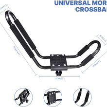 Universal Foldable Kayak Canoe SUP Carrier J Shape Kayak Rack for Canoe SUP, Kayaks, Surfboard and Ski Board Rooftop Mount on SUV, Car and Truck (2pcs)