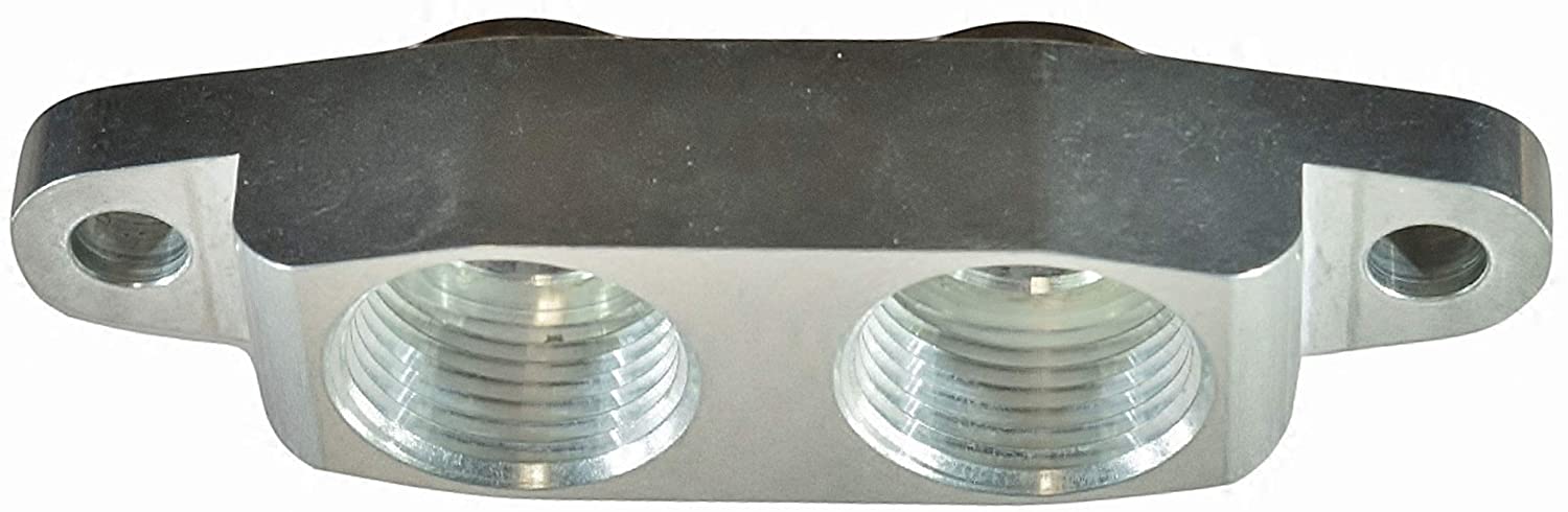 ICT Billet LS7 LS9 3/4 NPT Dry Sump Oil Line Pan Adapter Port Plate Pump Corvette Z06 LS LT 551350