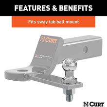 CURT 40093 Replacement Trailer Sway Control Ball, 1-1/4-Inch Diameter, 5/8-Inch x 1-3/4-Inch Shank