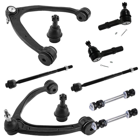 10 Pc Front Kit-Upper Control Arm Ball Joint Assembly Lower Ball Joint Inner Outer Tie Rod End Sway Bar fit for 2007-2013 Chevrolet Silverado 1500,Tahoe,2007-2014 GMC Sierra 1500,GMC Yukon