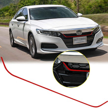 Xotic Tech 5pcs Sporty Red Pre-Cut Front Hood Grille Grill Molding Trim Waterproof Protector Sticker for Honda Accord 2018 2019 Sedan