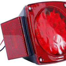 12V Led Submersible Trailer Light Stop Back up Brake Turn Signal Lights for Under 80 inches Boat, Truck, RV, Boat, Trailer and Towing Vehicle, DOT Complied Tail Lamp Assembly, Large