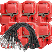 CarBole Ignition Spark Coils Set Of 6 UF-359 + 12 Pcs Wires Set For Mercedes-Benz C CL CLK ML Class