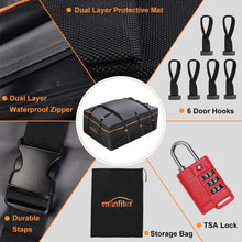 Rooftop Cargo Carrier Car Top Carrier, 20 Cubic Feet 100% Waterproof Car Roof Bag, Roof Rack Cargo Carrier with Anti-Slip Mat + 10 Reinforced Straps Fits All Vehicle with/Without Rack