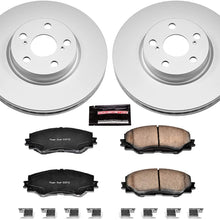 Power Stop CRK4669 Coated Brake Rotor & Ceramic Brake Pads- front