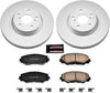 Power Stop CRK4669 Coated Brake Rotor & Ceramic Brake Pads- front