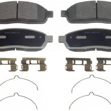 Wagner ThermoQuiet MX1083 Semi-Metallic Disc Pad Set With Installation Hardware, Front