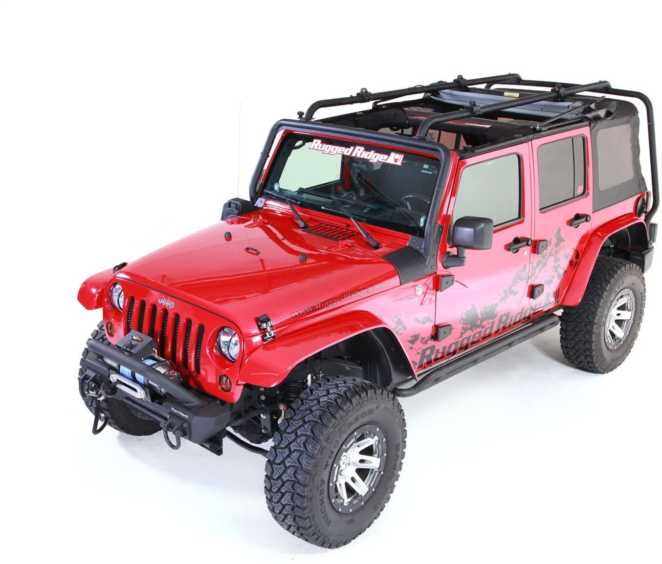 Rugged Ridge 11703.02 Sherpa Roof Rack; 07-18 Jeep Wrangler JKU, 4 Door